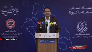 جدیدترین آمار کرونا در فارس, 20 اردیبهشت ۹۹